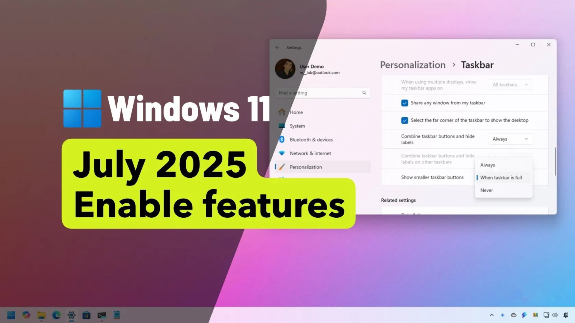 Hướng dẫn cách bật tính năng mới trên bản cập nhật Windows 1 cach bat tinh nang moi tren ban cap nhat Windows 1