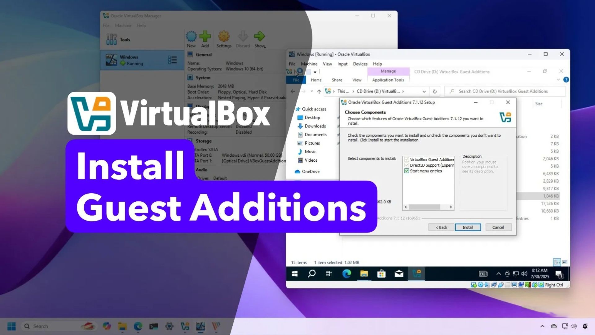 Hướng dẫn cách cài đặt Guest Additions cho Windows 11 (hoặc 10) trên VirtualBox 1 cach cai dat Guest Additions cho Windows 11 hoac 10 tren VirtualBox 1
