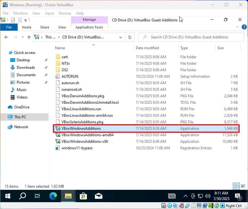 cach cai dat Guest Additions cho Windows 11 hoac 10 tren VirtualBox 2