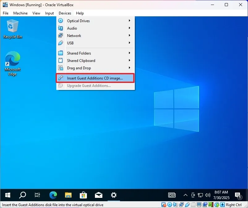 cach cai dat Guest Additions cho Windows 11 hoac 10 tren VirtualBox 3