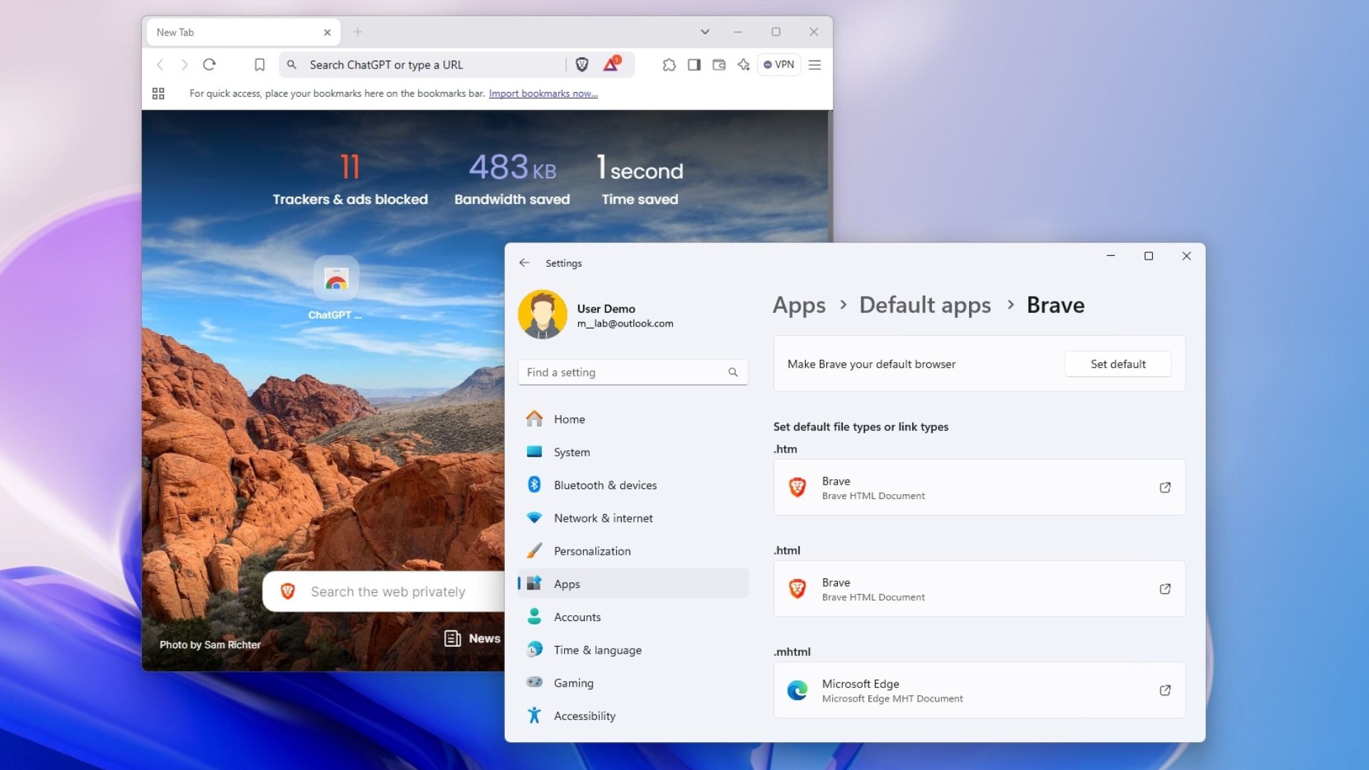 Hướng dẫn cách cài đặt trình duyệt web mặc định trên Windows 11 và Windows 10 1 cach cai dat trinh duyet web mac dinh tren Windows 11 va Windows 10 3