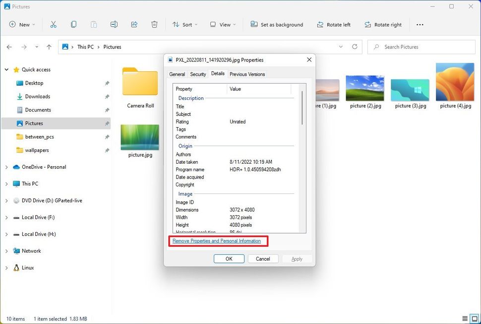 Hướng dẫn cách chỉnh sửa siêu dữ liệu hình ảnh trên Windows 11 và Windows 10 27 cach chinh sua sieu du lieu hinh anh tren Windows 11 va Windows 10 3