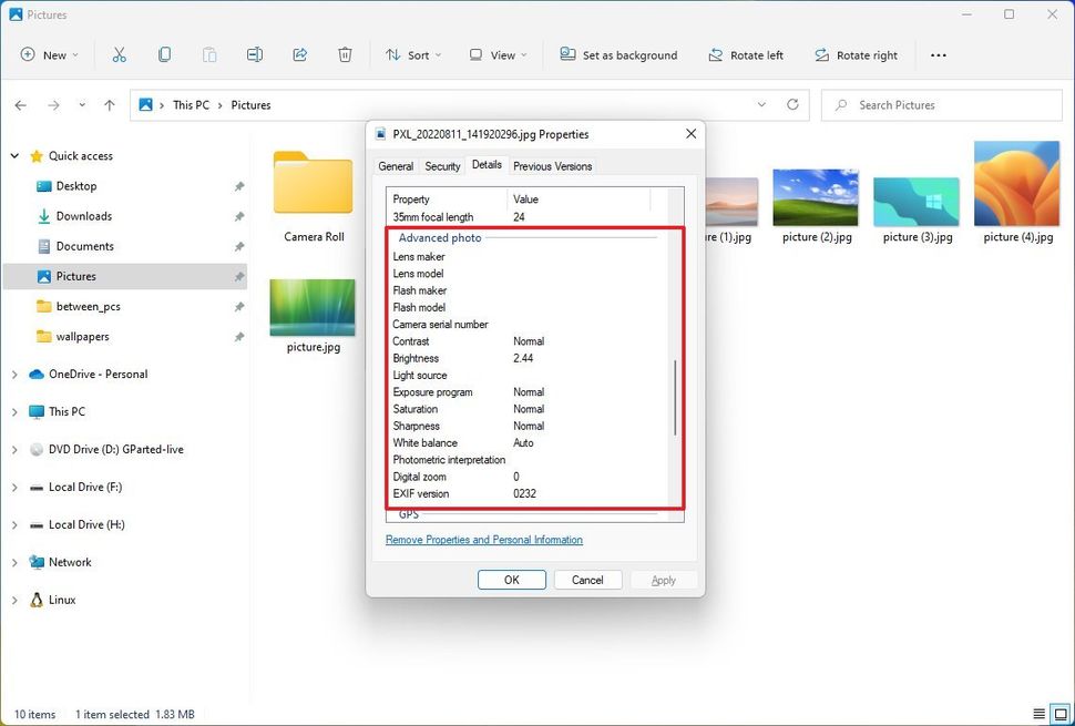 Hướng dẫn cách chỉnh sửa siêu dữ liệu hình ảnh trên Windows 11 và Windows 10 24 cach chinh sua sieu du lieu hinh anh tren Windows 11 va Windows 10 6