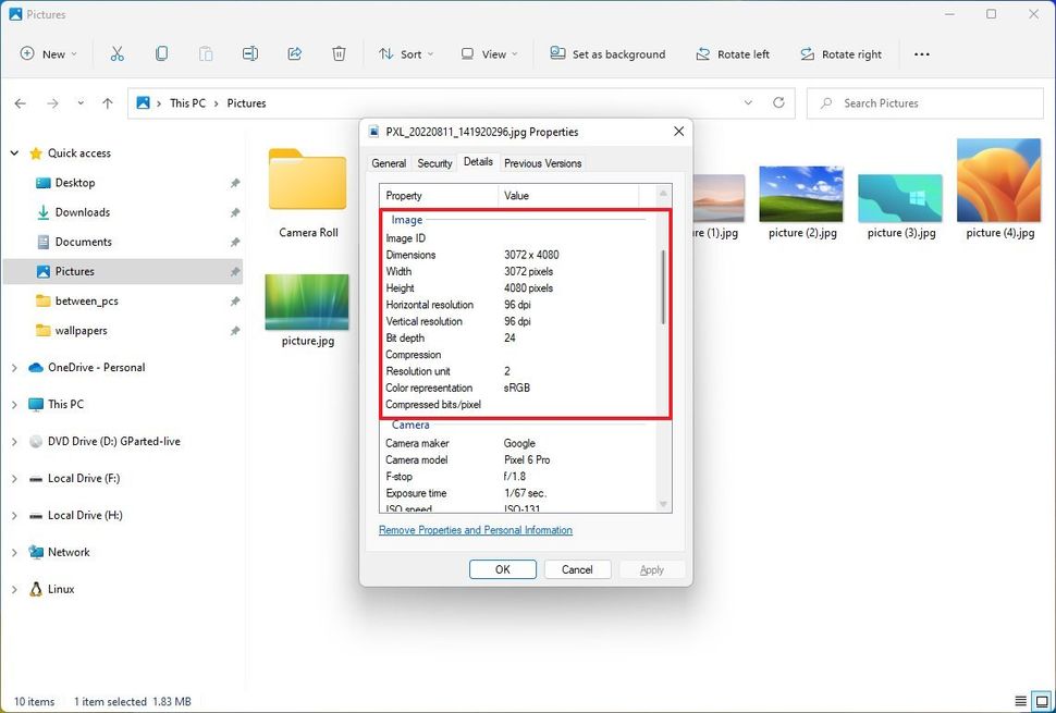 Hướng dẫn cách chỉnh sửa siêu dữ liệu hình ảnh trên Windows 11 và Windows 10 21 cach chinh sua sieu du lieu hinh anh tren Windows 11 va Windows 10 9