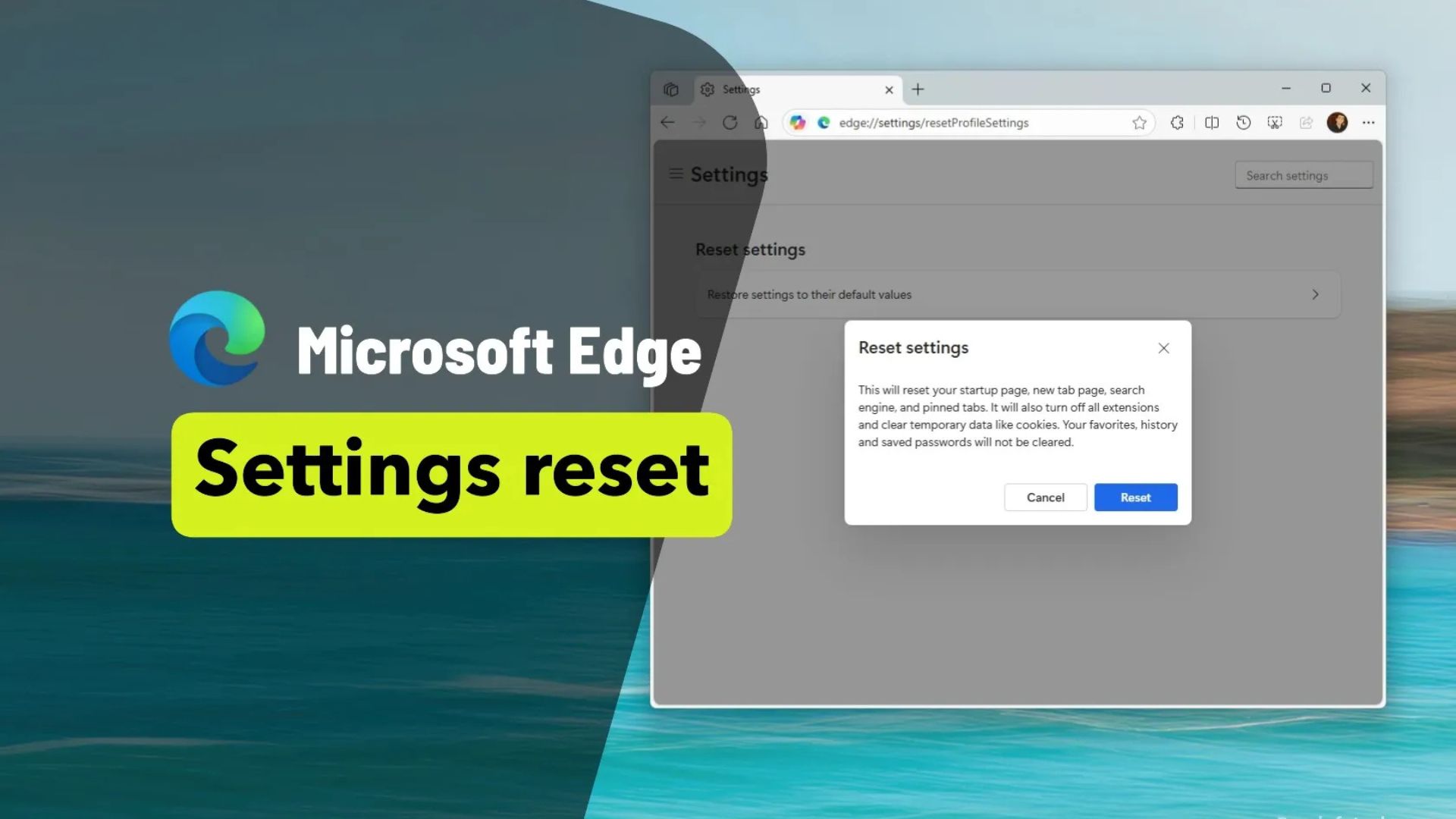 Hướng dẫn cách đặt lại cài đặt Microsoft Edge về mặc định 1 cach dat lai cai dat Microsoft Edge ve mac dinh 1
