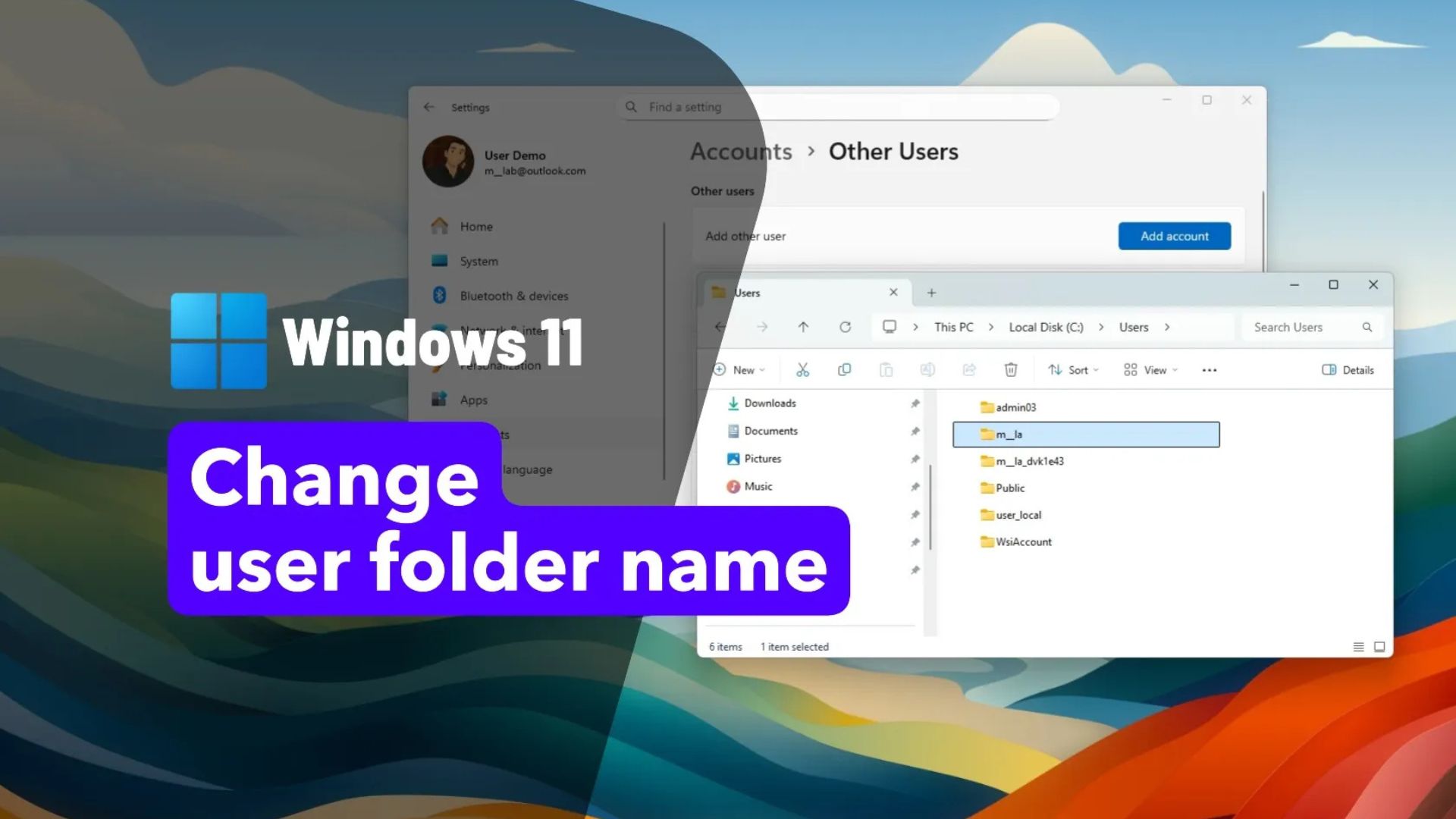 Hướng dẫn cách đổi tên thư mục người dùng trên Windows 11 1 cach doi ten thu muc nguoi dung tren Windows 11 12