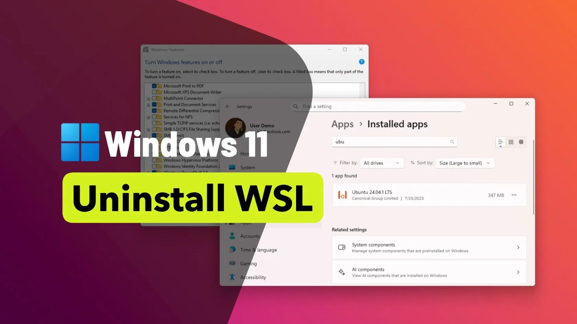 Hướng dẫn cách gỡ cài đặt WSL trên Windows 11 1 cach go cai dat WSL tren Windows 11 1