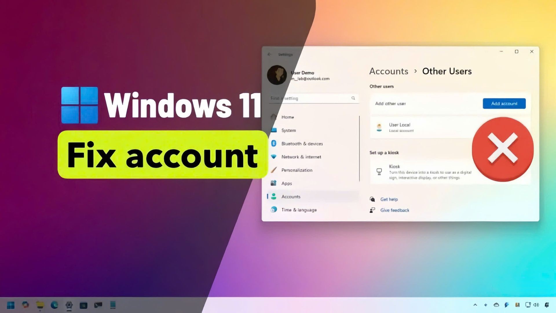 Hướng dẫn cách khắc phục sự cố tài khoản bằng cách chuyển đổi hồ sơ trên Windows 11 1 cach khac phuc su co tai khoan bang cach chuyen doi ho so tren Windows 11 1