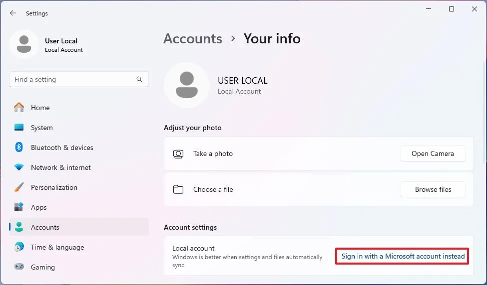 cach khac phuc su co tai khoan bang cach chuyen doi ho so tren Windows 11 5