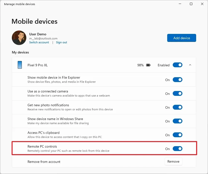 Hướng dẫn cách khóa máy tính Windows 11 từ xa bằng điện thoại Android 7 cach khoa may tinh Windows 11 tu xa bang dien thoai Android 1