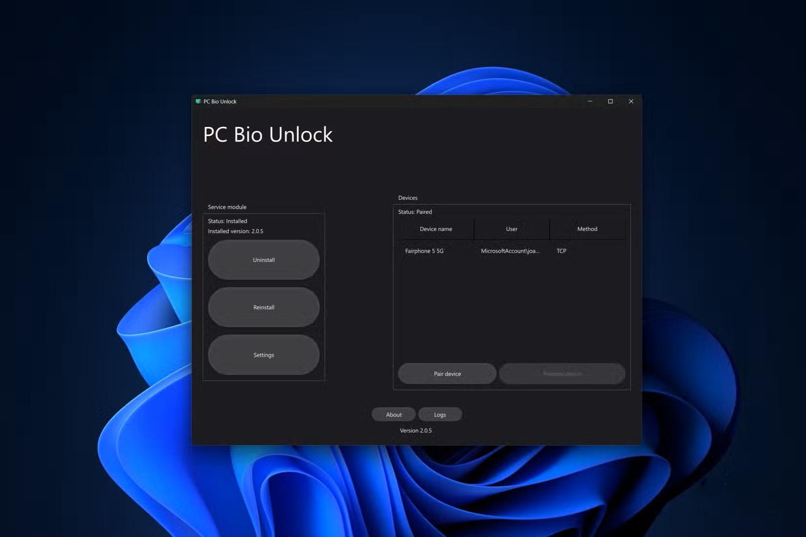 cach mo khoa may tinh Windows tu xa bang cam bien van tay tren dien thoai Android 1