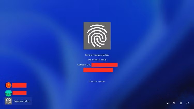cach mo khoa may tinh Windows tu xa bang cam bien van tay tren dien thoai Android 2