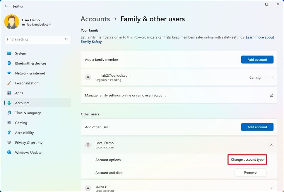 Hướng dẫn cách quản lý cài đặt tài khoản người dùng trên Windows 11 và Windows 10 152 cach quan ly cai dat tai khoan nguoi dung tren Windows 11 va Windows 10 44