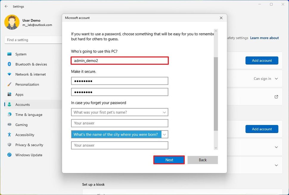 Hướng dẫn cách quản lý cài đặt tài khoản người dùng trên Windows 11 và Windows 10 150 cach quan ly cai dat tai khoan nguoi dung tren Windows 11 va Windows 10 46