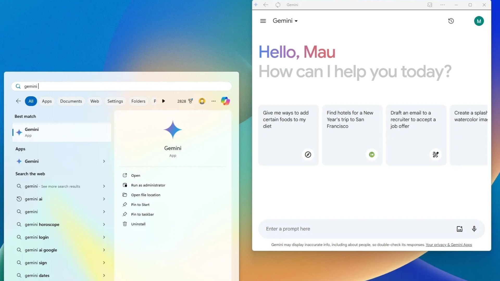 Hướng dẫn cách tải Google Gemini về máy tính Windows 11 và 10 dưới dạng ứng dụng 1 cach tai Google Gemini ve may tinh Windows 11 va 10 duoi dang ung dung 1