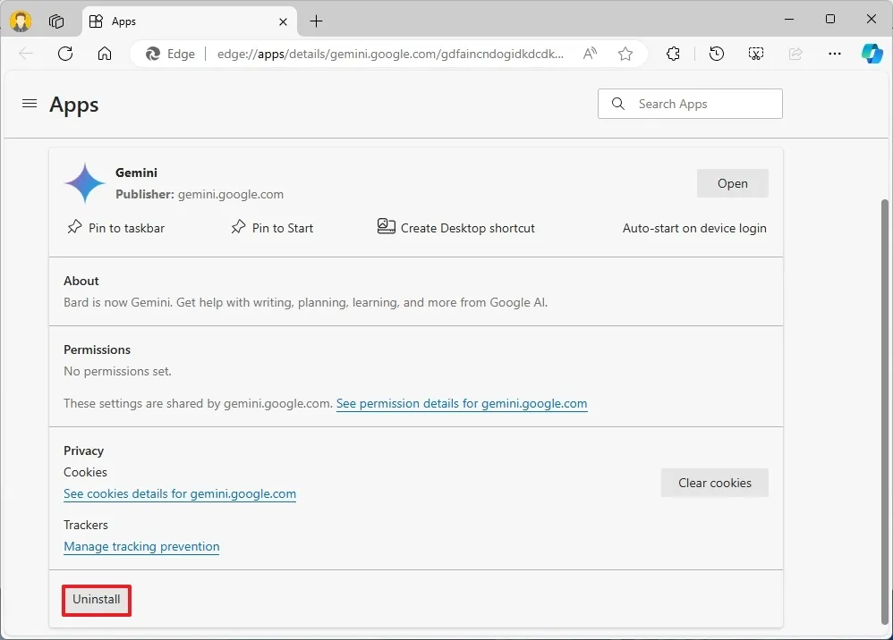 Hướng dẫn cách tải Google Gemini về máy tính Windows 11 và 10 dưới dạng ứng dụng 14 cach tai Google Gemini ve may tinh Windows 11 va 10 duoi dang ung dung 4