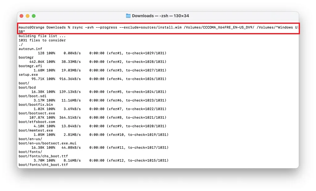 cach tao USB cai dat Windows 11 hoac 10 tu macOS 12
