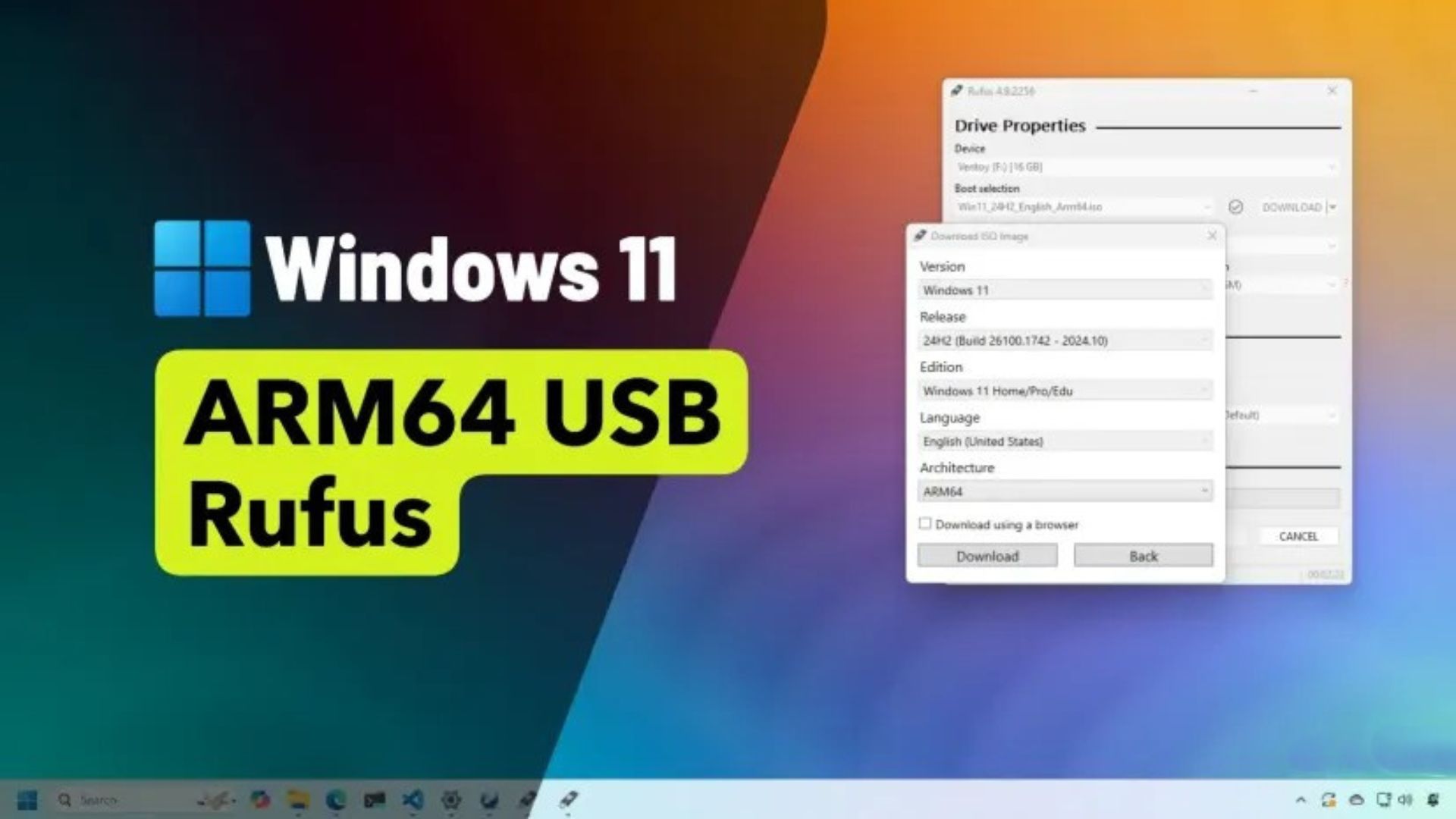 Hướng dẫn cách tạo usb cài đặt windows 11 arm64 (arm) bằng rufus 1 cach tao usb cai dat windows 11 arm64 arm bang rufus 1