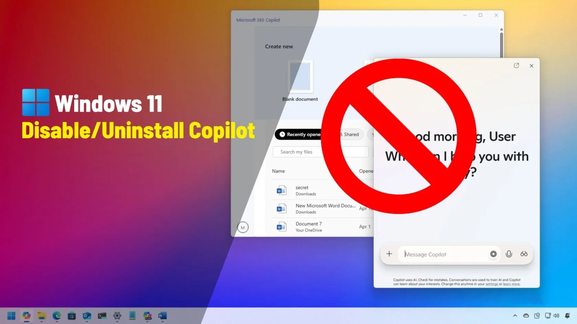 Hướng dẫn cách tắt hoặc gỡ cài đặt Copilot khỏi Windows 11 1 cach tat hoac go cai dat Copilot khoi Windows 11 1