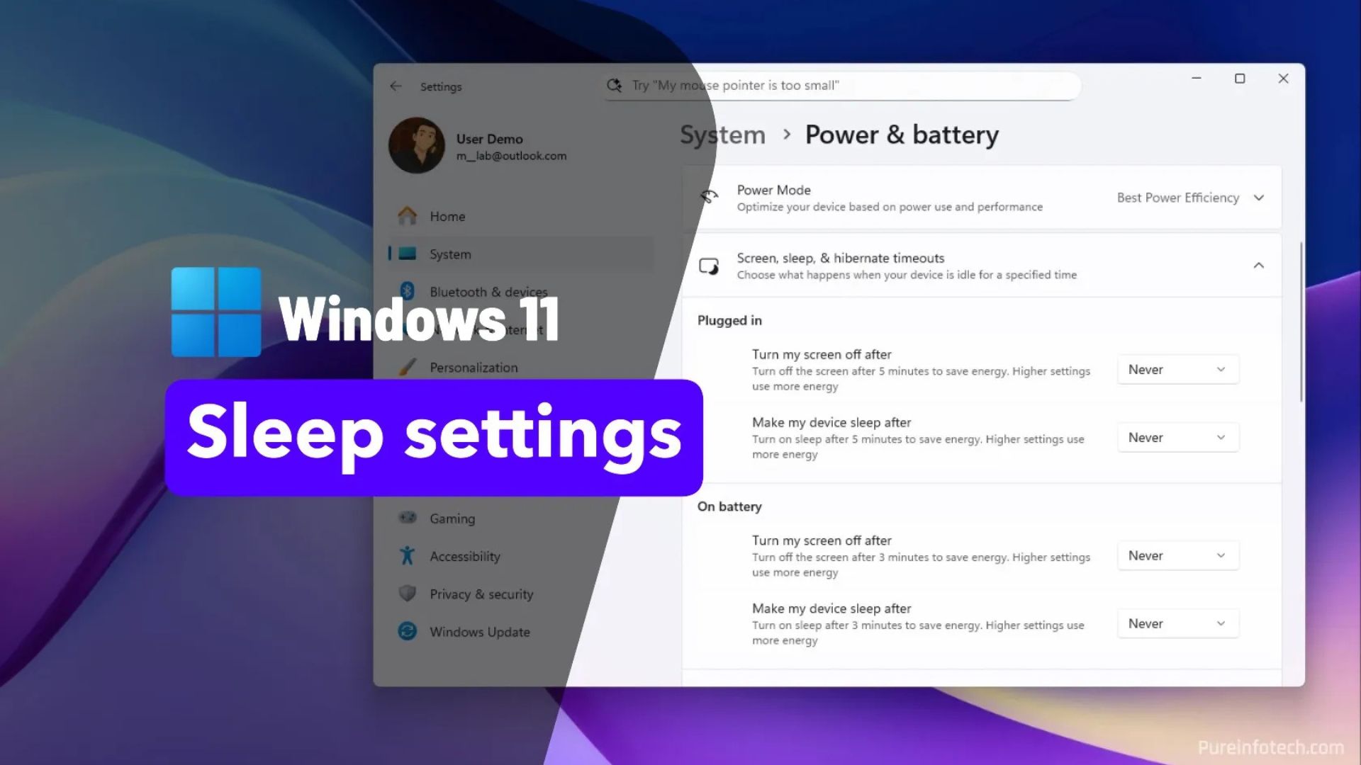 Hướng dẫn cách thay đổi cài đặt chế độ Sleep trên Windows 11 1 cach thay doi cai dat che do Sleep tren Windows 11 1