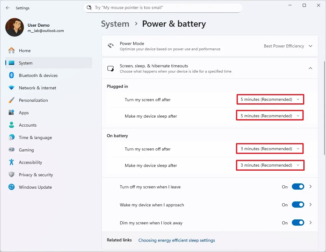 Hướng dẫn cách thay đổi cài đặt chế độ Sleep trên Windows 11 5 cach thay doi cai dat che do Sleep tren Windows 11 1