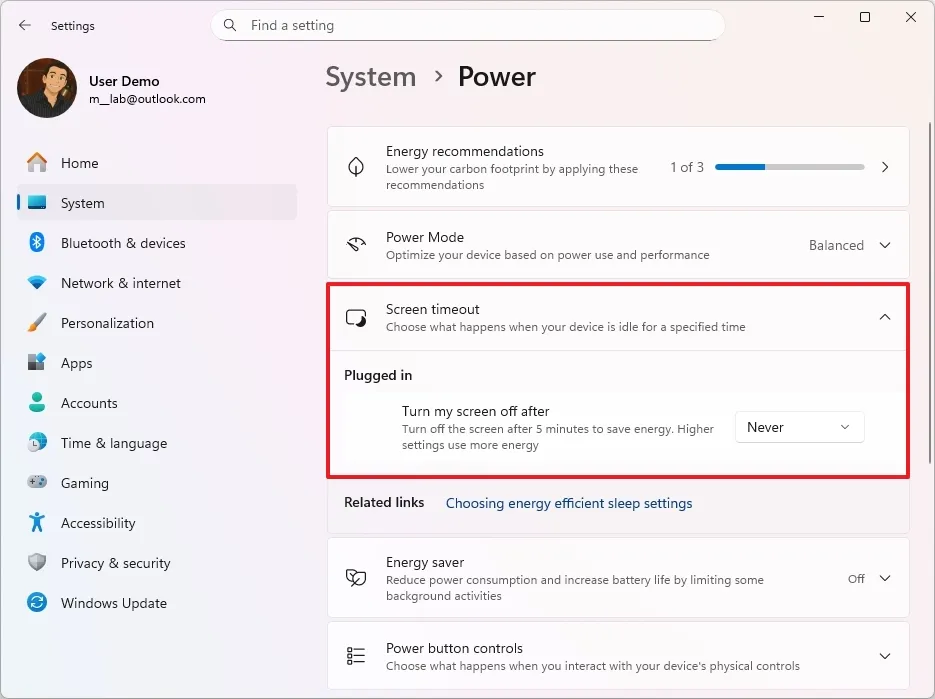 Hướng dẫn cách thay đổi cài đặt chế độ Sleep trên Windows 11 6 cach thay doi cai dat che do Sleep tren Windows 11 2