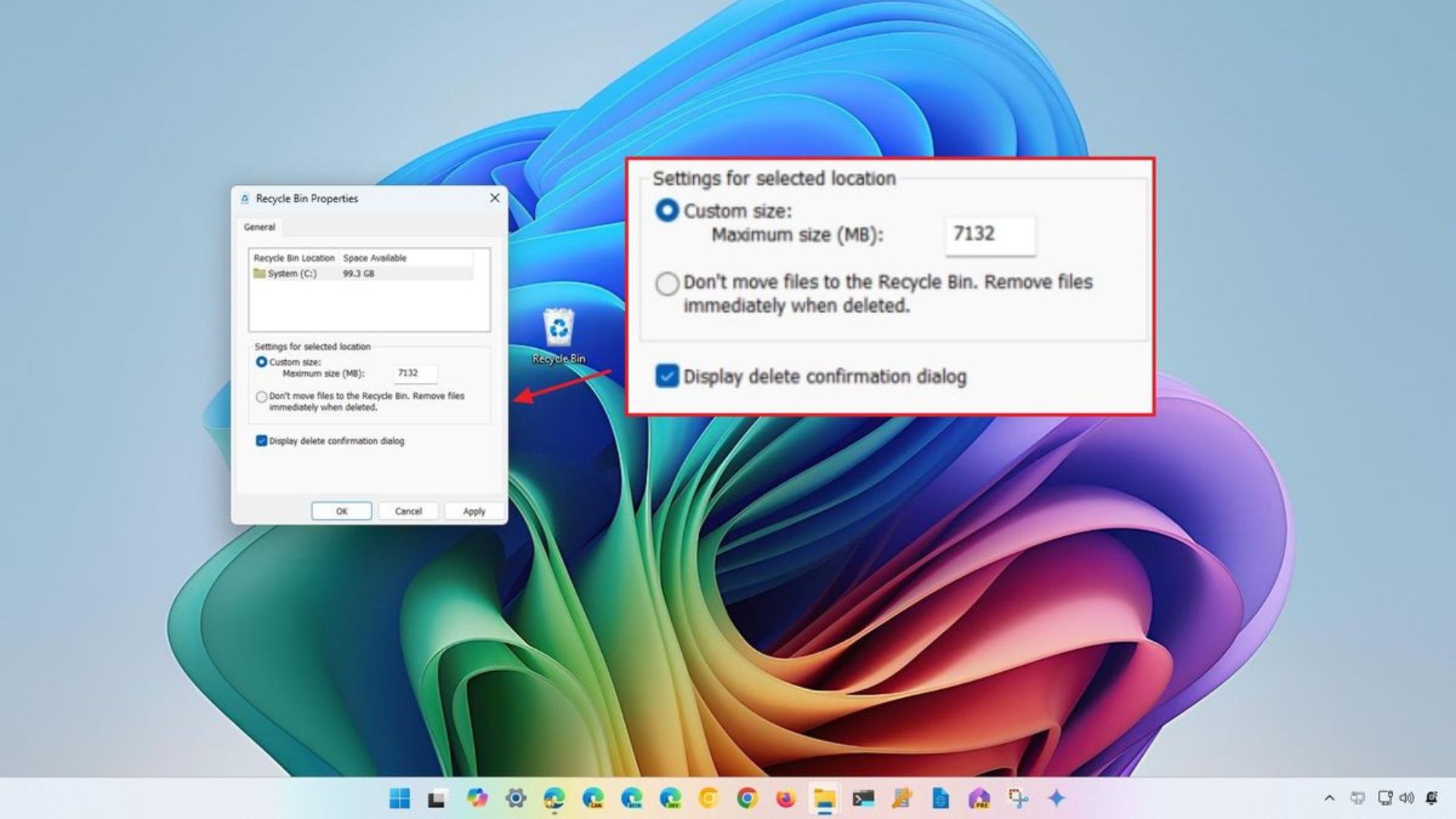 Hướng dẫn cách thay đổi cài đặt thùng rác (Recycle Bin) trên Windows 11 và Windows 10 1 cach thay doi cai dat thung rac Recycle Bin tren Windows 11 va Windows 10 1