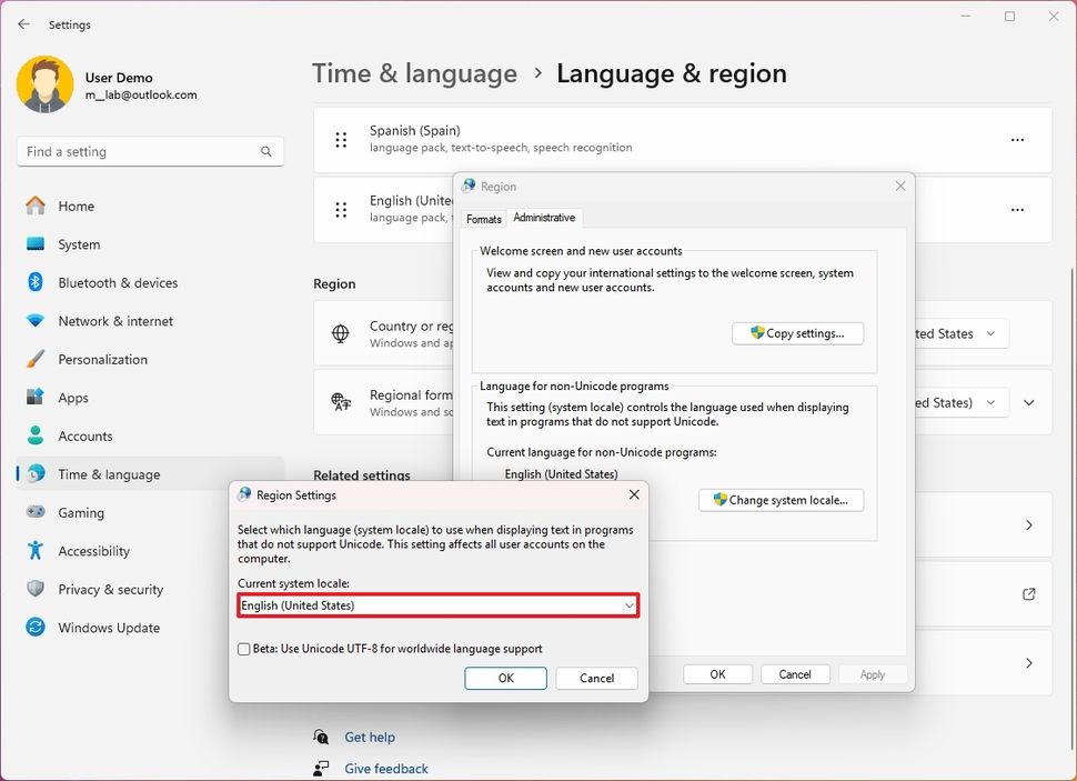 Hướng dẫn cách thay đổi ngôn ngữ hệ thống trên Windows 11 và Windows 10 39 cach thay doi ngon ngu he thong tren Windows 11 va Windows 10 14 1
