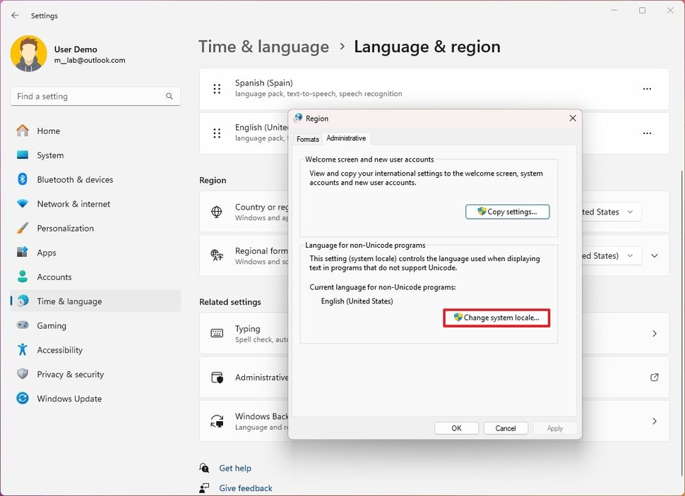 Hướng dẫn cách thay đổi ngôn ngữ hệ thống trên Windows 11 và Windows 10 38 cach thay doi ngon ngu he thong tren Windows 11 va Windows 10 15 1