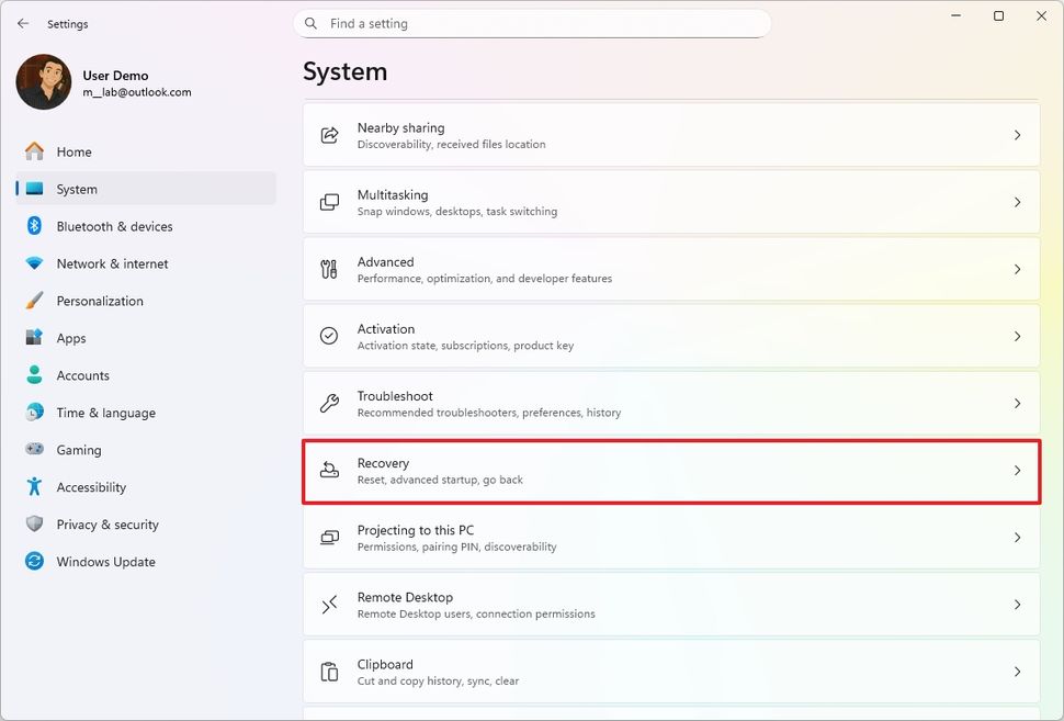 Hướng dẫn cách thiết lập khôi phục máy tính nhanh (Quick Machine Recovery) trên Windows 11 8 cach thiet lap khoi phuc may tinh nhanh Quick Machine Recovery tren Windows 11 6
