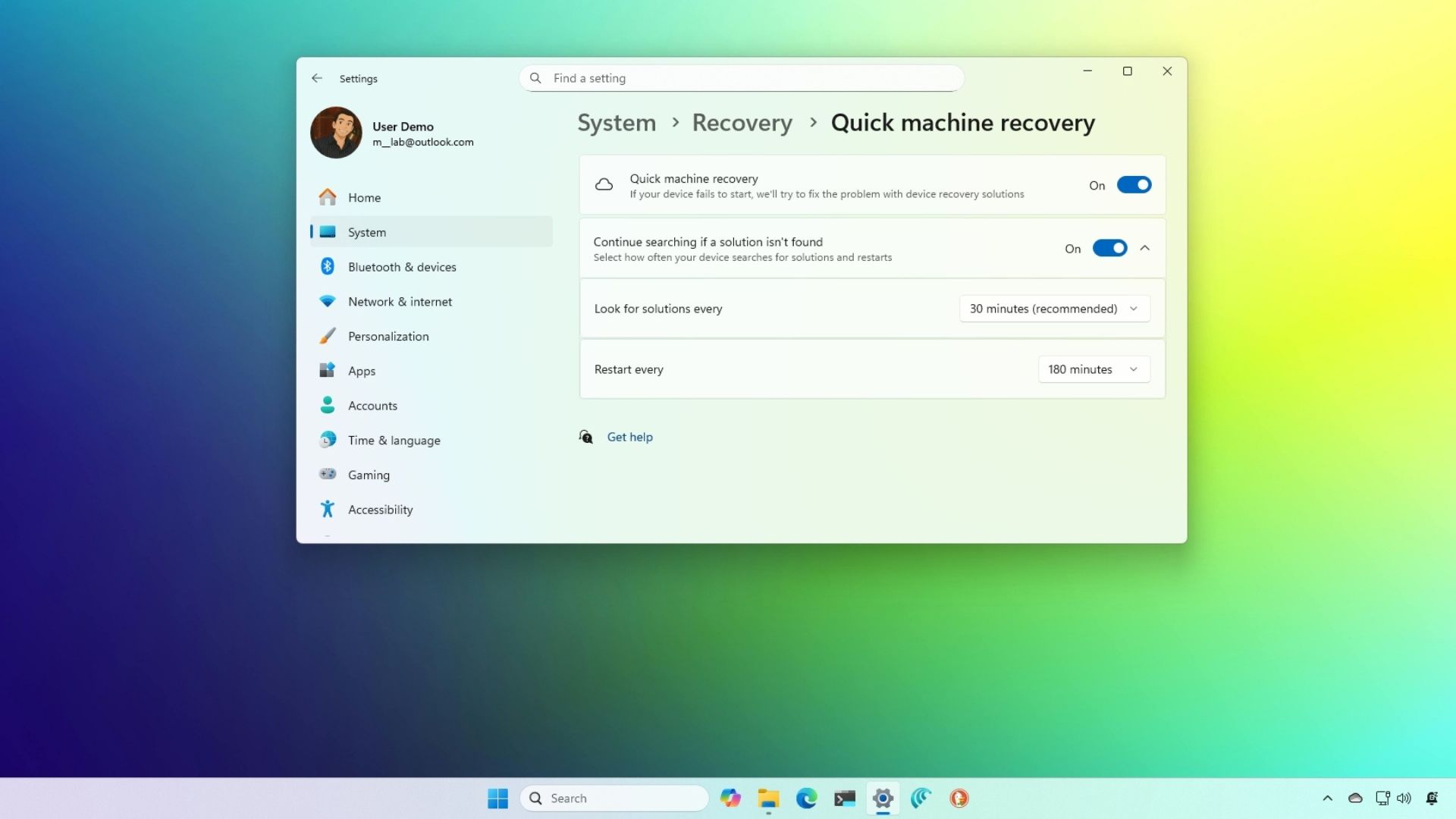 Hướng dẫn cách thiết lập khôi phục máy tính nhanh (Quick Machine Recovery) trên Windows 11 1 cach thiet lap khoi phuc may tinh nhanh Quick Machine Recovery tren Windows 11 7