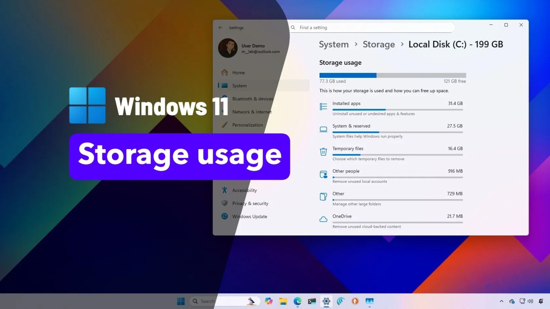 Hướng dẫn cách xem những gì đang chiếm dung lượng ổ cứng trên Windows 11 1 cach xem nhung gi dang chiem dung luong o cung tren Windows 11 1