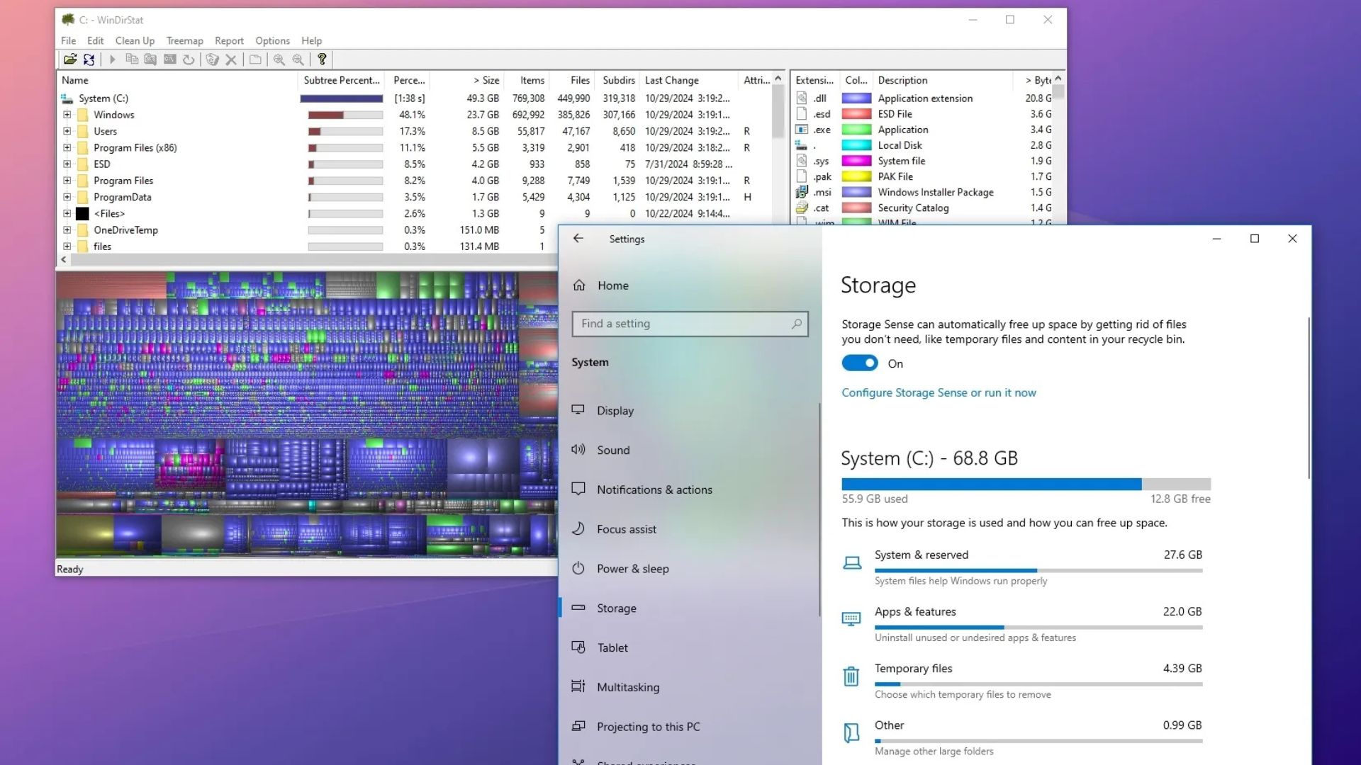 Hướng dẫn cách xem tệp nào đang chiếm dung lượng trên ổ cứng Windows 10 1 cach xem tep nao dang chiem dung luong tren o cung Windows 10 1