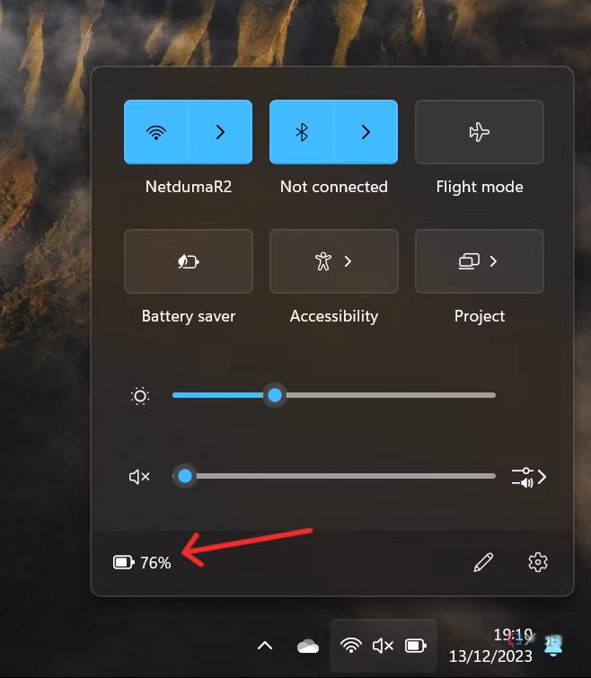 windows 11 quick settings battery