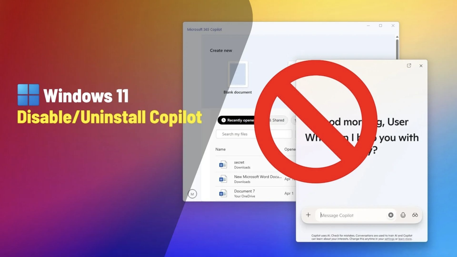Hướng dẫn cách tắt hoặc gỡ cài đặt Copilot khỏi Windows 11 1 ANH DAI DIEN 1