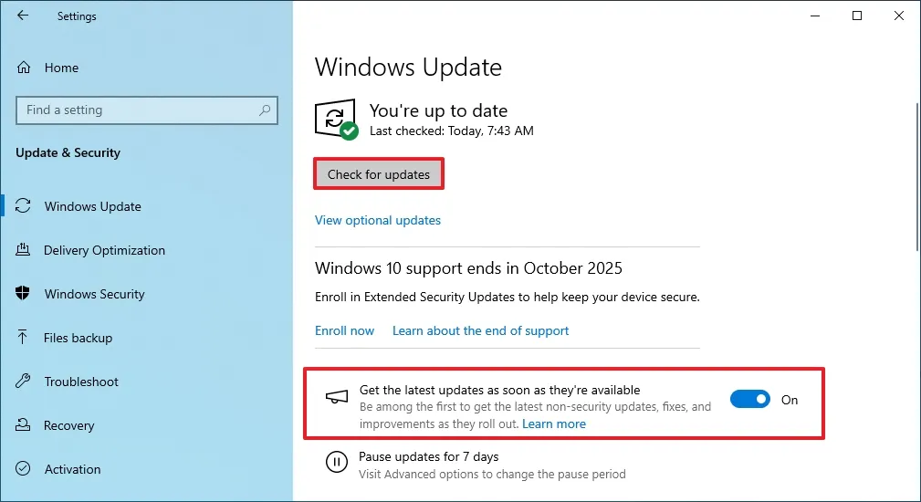 Cách khắc phục tùy chọn đăng ký cập nhật bảo mật mở rộng bị thiếu trên Windows 10 trước khi hỗ trợ kết thúc 10 Cach khac phuc tuy chon dang ky cap nhat bao mat mo rong bi thieu tren Windows 10 truoc khi ho tro ket thuc 1