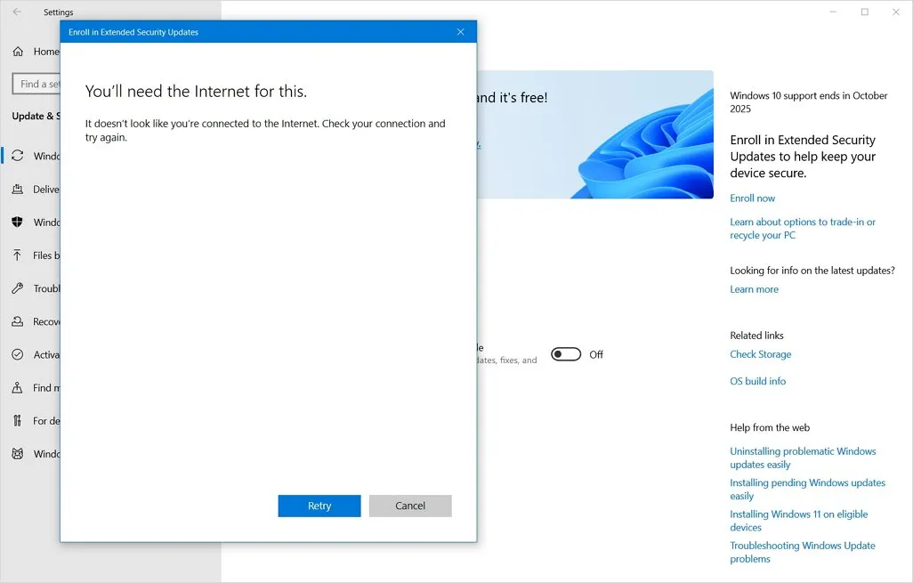 Cách khắc phục tùy chọn đăng ký cập nhật bảo mật mở rộng bị thiếu trên Windows 10 trước khi hỗ trợ kết thúc 17 Cach khac phuc tuy chon dang ky cap nhat bao mat mo rong bi thieu tren Windows 10 truoc khi ho tro ket thuc 8