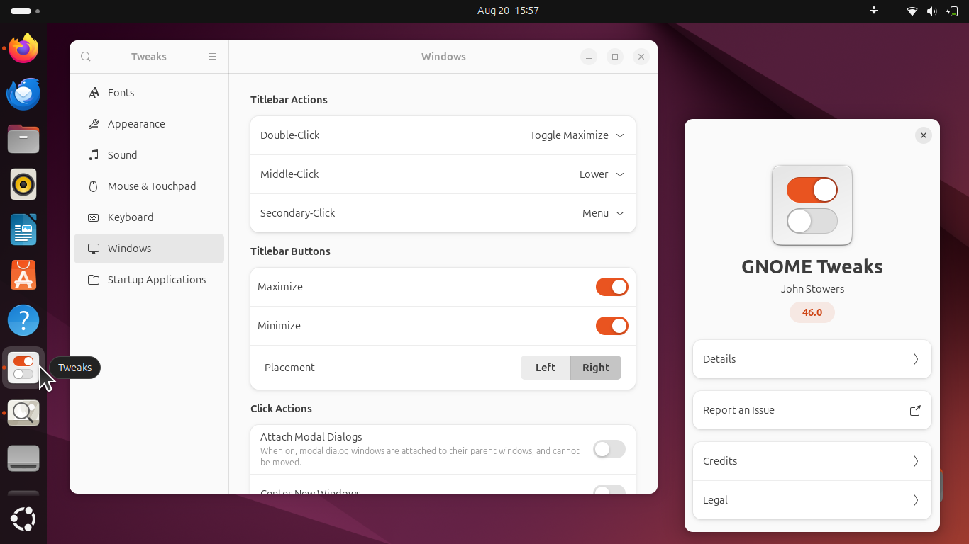 Top 11 ứng dụng tôi cài đặt trên mọi hệ thống Linux mới và bạn cũng nên làm thế! (đây là lý do) 17 GNOME Tweaks