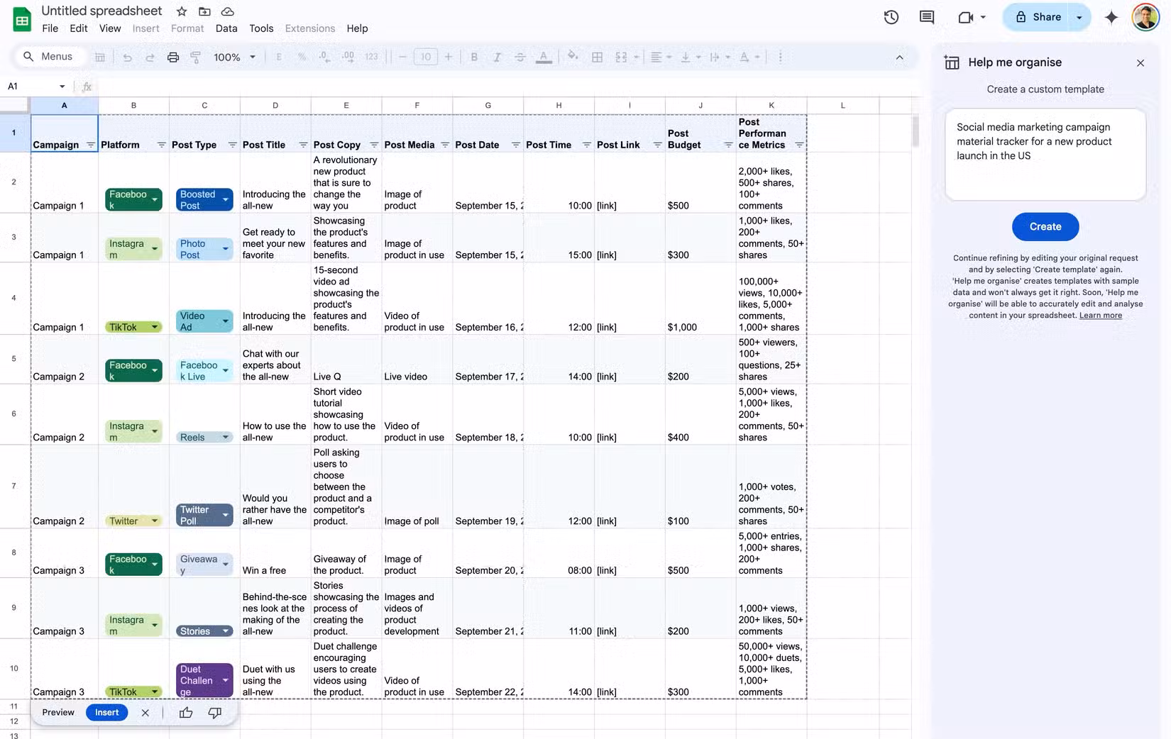 Google Sheets: Hướng dẫn 8 cách để tăng sức mạnh cho bảng tính của bạn với Gemini 20 Google Sheets Huong dan 8 cach de tang suc manh cho bang tinh cua ban voi Gemini 8