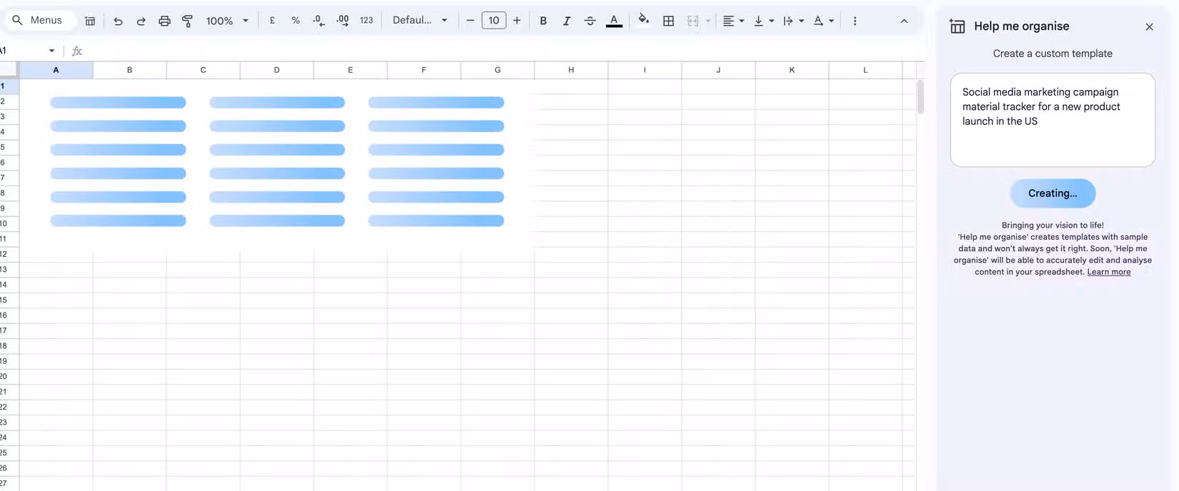 Google Sheets: Hướng dẫn 8 cách để tăng sức mạnh cho bảng tính của bạn với Gemini 19 Google Sheets Huong dan 8 cach de tang suc manh cho bang tinh cua ban voi Gemini 9