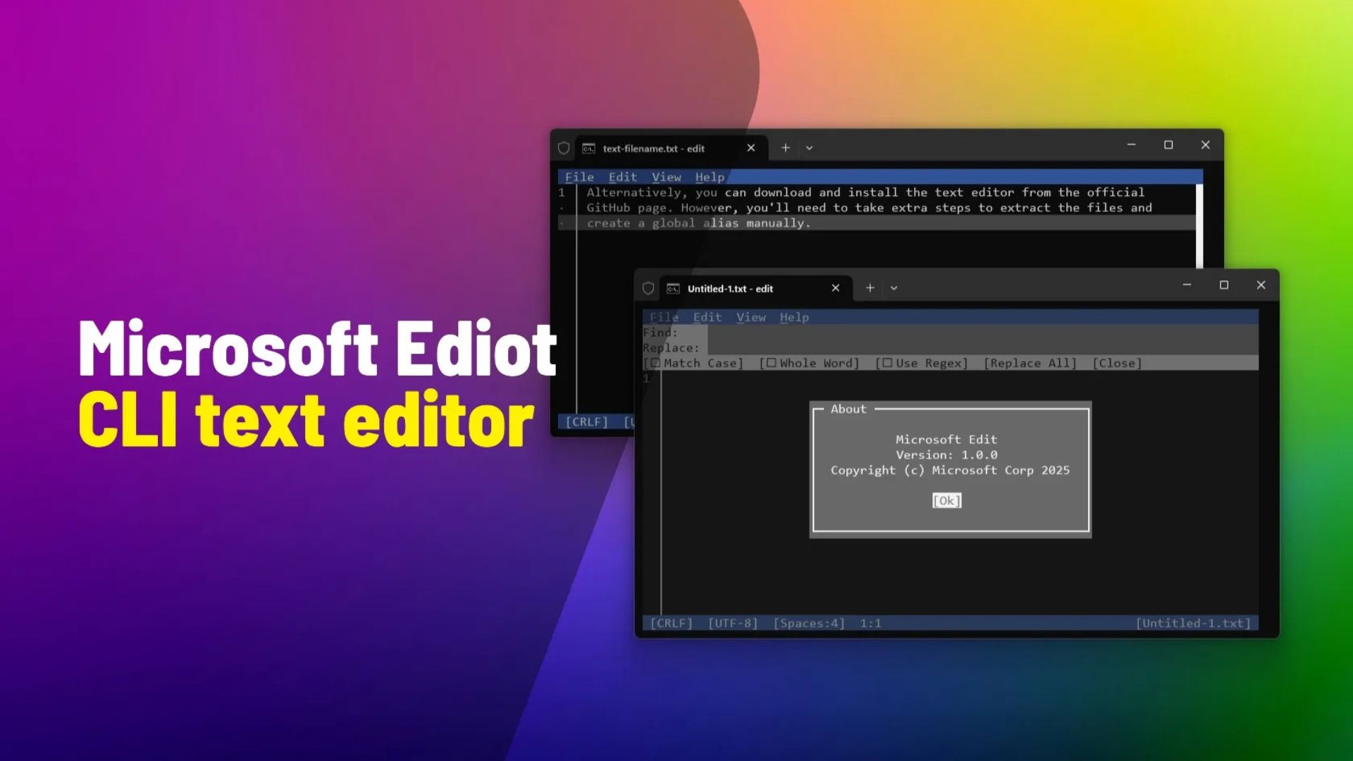 Hướng dẫn cách cài đặt trình soạn thảo văn bản dòng lệnh Microsoft Edit (mới) trên Windows 11 1 Huong dan cach cai dat trinh soan thao van ban dong lenh Microsoft Edit moi tren Windows 11 1