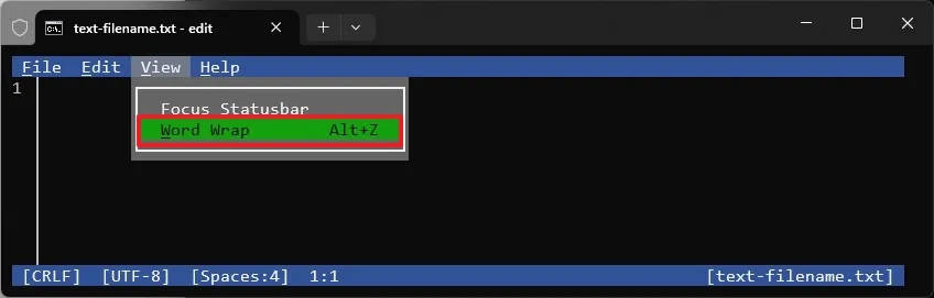 Hướng dẫn cách cài đặt trình soạn thảo văn bản dòng lệnh Microsoft Edit (mới) trên Windows 11 15 Huong dan cach cai dat trinh soan thao van ban dong lenh Microsoft Edit moi tren Windows 11 1