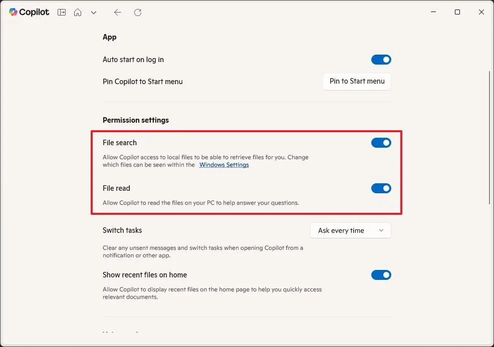 Huong dan cach tim kiem tep cuc bo bang ung dung Copilot tren Windows 11 2