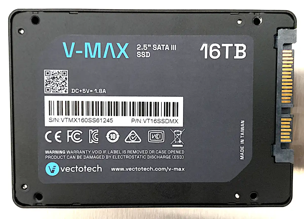 Đánh giá ổ SSD VectoTech V-MAX 16TB: Dung lượng SATA đột phá 7 VectoTech V MAX 16TB 2