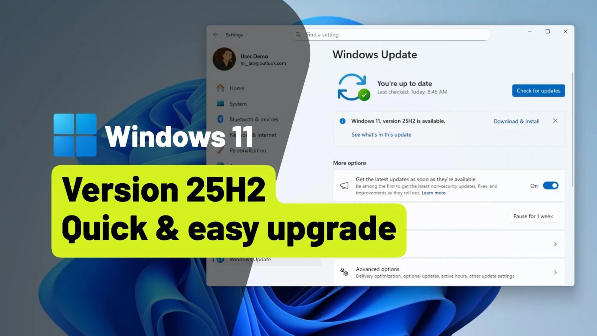 Hướng dẫn cách buộc nâng cấp lên Windows 11 25H2 từ phiên bản 24H2 1 cach buoc nang cap len Windows 11 25H2 tu phien ban 24H21