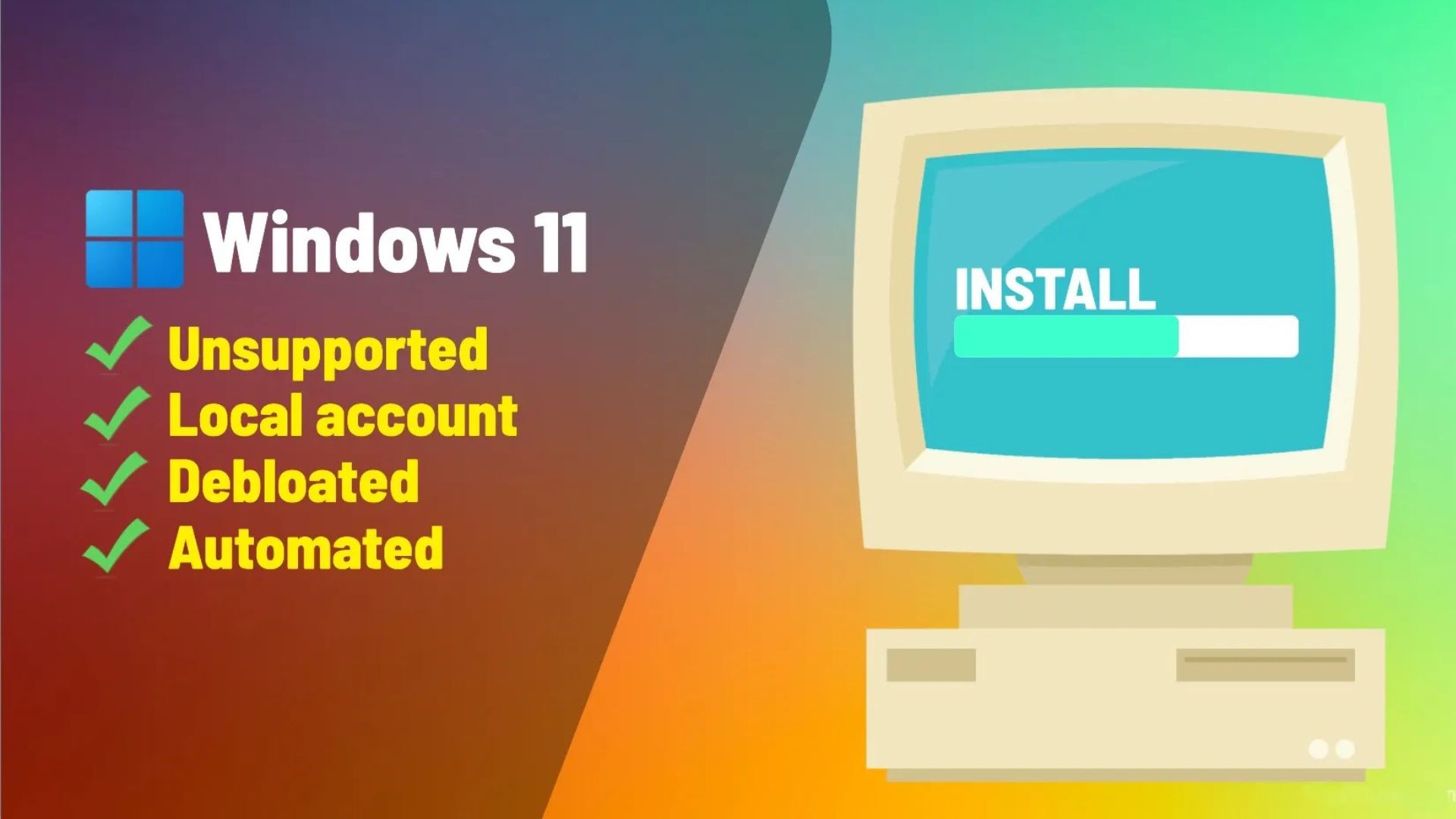 Hướng dẫn cách cài đặt Windows 11 không cần bloatware trên phần cứng không được hỗ trợ 1 cach cai dat Windows 11 khong can bloatware tren phan cung khong duoc ho tro 1