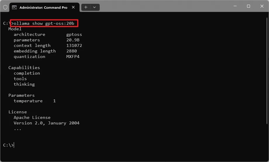 cach cai dat mo hinh AI OpenAI GPT OSS tren Windows 11 1