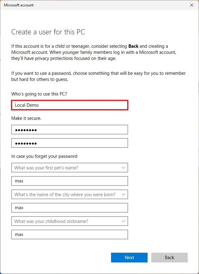 cach chuyen tu tai khoan Microsoft sang tai khoan cuc bo tren Windows 118