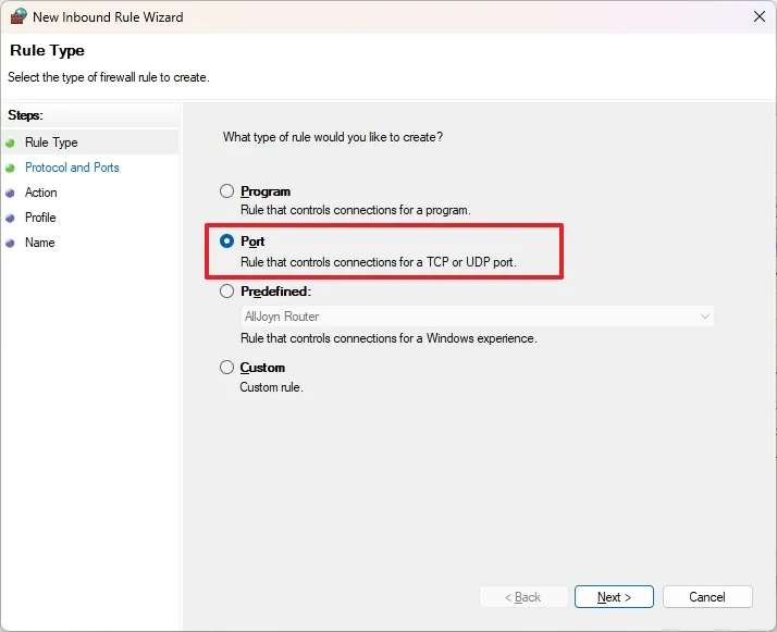 cach mo cong tuong lua tren Windows 11 11