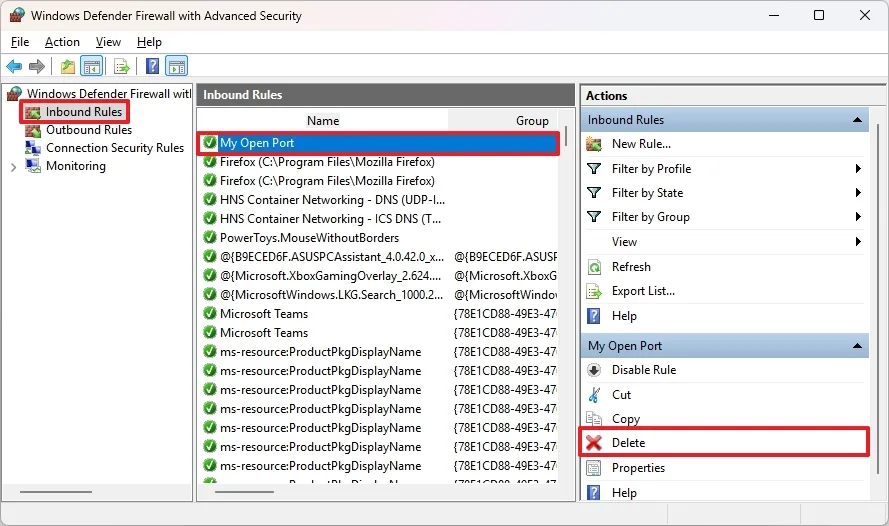 cach mo cong tuong lua tren Windows 11 3
